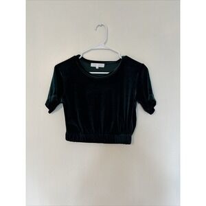 Corey Lynn Carter Green Velvet Crop Top Size‎ Xs